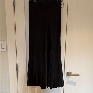 NWT Bec and Brudge silk Black Women's maxi Skirt